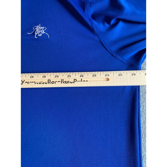 Albany Country Club Adult Men’s polo golf shirt XL blue long sleeve New York - Picture 6 of 10